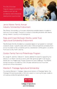 Scholarship opportunities flyer page 2