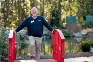 Lloyd Singleton on Arboretum bridge