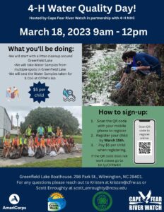 Cover photo for 4-H Water Quality Day! Hosted by CFRW