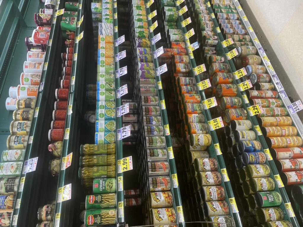 canned food aisle