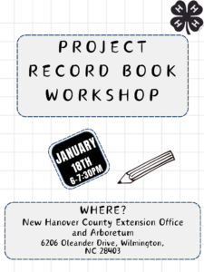 4-H Project Record Book Event Poster