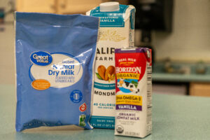 A variety of shelf-stable milk to pair with breakfast in an emergency