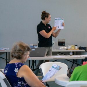 Morgan recently taught food safety at the Castle Hayne Senior Center for Food Safety Education Month
