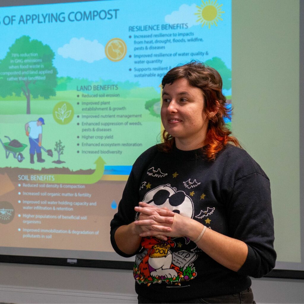Sara from Garbage to Gardens teaching the benefits of composting